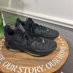 Nike LeBron Witness VI Men's Basketball Trainers Sneakers Shoes Black/Volt - 12